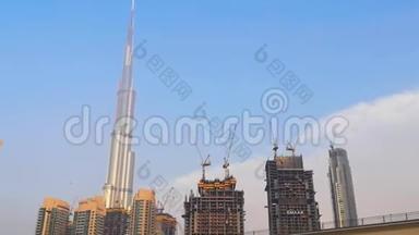 迪拜市区地标和<strong>景点</strong>-Burj Khalifa和迪拜购物中心景观
